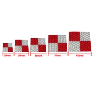 Nuevo 100 PIEZAS Hoja Reflectante de Color Rojo Blanco Cinta Reflectante Objetivo Todos los Tamaños - Imagen 1 de 6