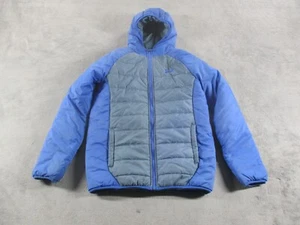 Under Armour Youth Blue Gray Quilted Puffer Jacket Boys Youth Large Loose EUC - Picture 1 of 15
