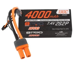 Spektrum RC 2S 4000mah 130C Smart LiPo No Prep Drag Pro Series Battery SPMXDRB1 - Picture 1 of 1