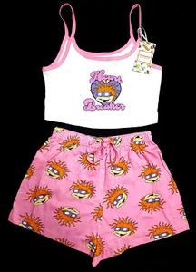 CONJUNTO DE PIJAMA CHUCKIE RUGRATS DAMAS CROPTOP Y SHORTS PIJAMAS NUEVO CON ETIQUETAS LICENCIA PRIMARK - Imagen 1 de 4