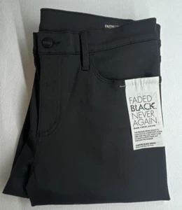 BUFFALO DAVID BITTON FAITH MID RISE SKINNY WOMENS JEANS Faith Size 33 Black NWT - Picture 1 of 11