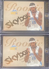 Set of 2 2003-04 Carmelo Anthony Fleer Skybox /1500 Autographics Gold RC 💎