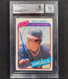 1980 Topps #700 Rod Carew signed card autograph Angels ~ Beckett BAS 10 auto - Picture 1 of 2