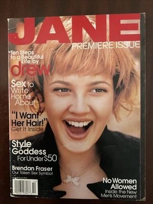 Jane Premier Issue Magazine Drew Barrymore September 1997 Preowned Pre loved Foto 1 de 4