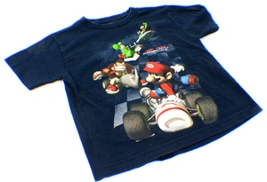 Vintage Mario Kart DS Nintendo Video Game Dark Blue T-Shirt Size Youth 5/6 - Picture 1 of 3