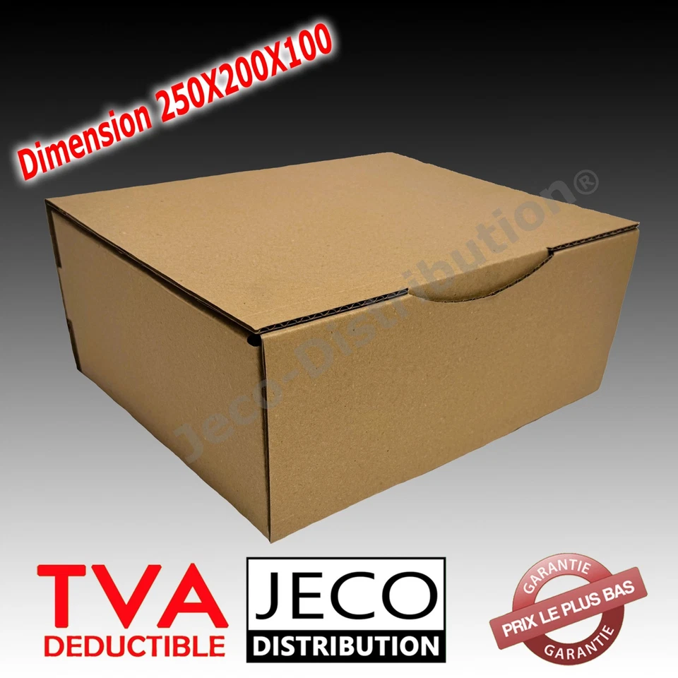 Boites postales d'expédition carton marron 250x200x100mm Lots 5 à 300 - Photo 1/1