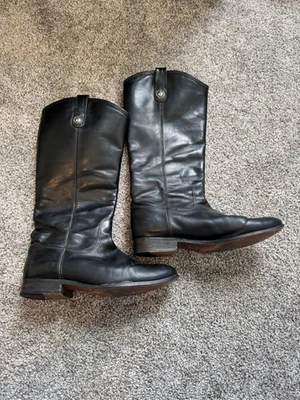 Frye Melissa Button Riding Boots Black Genuine Leather Women’s Sz 6 9B771678 - Image 1 of 4