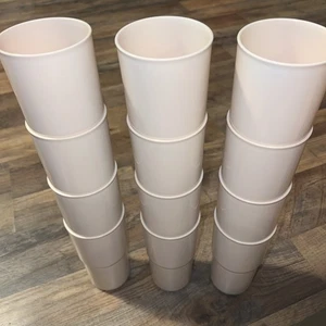 12 Vintage Tupperware Pfirsich Nesting Tumbler Tassen 18oz - Bild 1 von 5