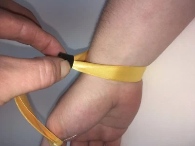 10 or 50pk black wristband stopper clip clasp NO SEW - ideal for festivals!  - Image 1 of 4