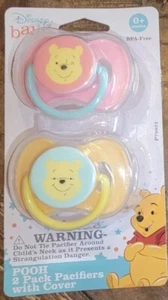Disney Baby Winnie the Pooh Pacifiers W/ Cover Pooh Bear BPA Free Pacifier - Picture 1 of 2