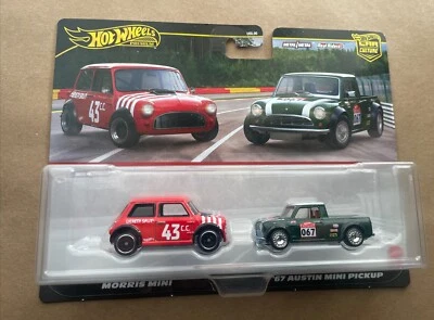 Hot Wheels Premium Car Culture TwinPack Morris Mini & '67 Austin Mini Pickup - Image 1 of 4