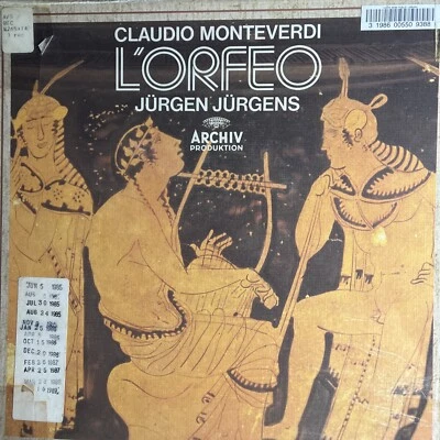 Monteverdi - L´Orfeo - 3NM LPs • JÜRGENS ROGERS FIRST PRESS Vinyl Box Set - Image 1 of 4