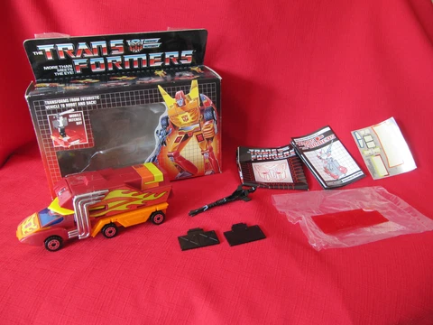 1986 Rodimus Prime Complete With Box G1 Transformer Figure Cover