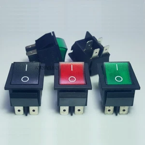 Interruttore a dondolo luce illuminato DPST 4 pin DPST 250 V 16 A SOKEN - Foto 1 di 6