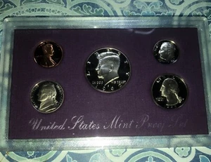 1992 S Proof Set Original Plastic 5 Coins US Mint As Is Per Pic B002 - Picture 1 of 2