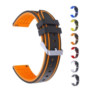Premium Silicone Watch Strap Band Divers Sport Waterproof Replacement 20mm 22mm - Picture 1 of 18