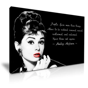 Audrey Hepburn citazione tela iconica arte moderna casa ~ 5 misure a scelta - Foto 1 di 7
