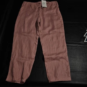 NWT Iximo Womens Pink Linen Pants w Pockets XL - Picture 1 of 3