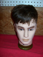 HairArt Male Mannequin Head Human Hair Man Hat Display Model Form Figure Manikin