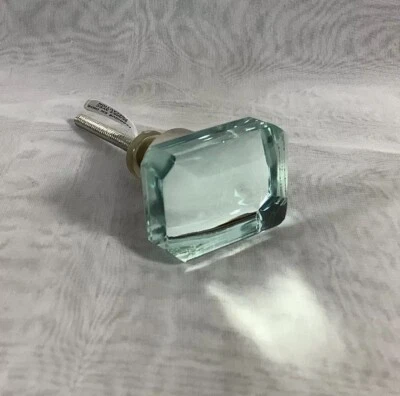 Гламурный ящик из ХРУСТАЛЬНОГО СТЕКЛА с ручкой для фурнитуры тянет как новый зеленый - Изображение 1 из 4