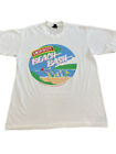 Vintage Smirnoff Beach Bash 1998 T-Shirt mittelgroßer einzelner Stich gewaschenes Etikett weiß 