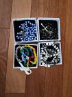 Vintage - Collection of (4) Plastic and Stone Rosaries with Gift Boxes