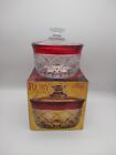 Vintage Indiana Glass Lidded Ruby Glass Candy Jar Storage Jar Made in USA