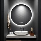 32 in Round LED Bathroom illuminated Mirror Light Bluetooth Frameless Anti-fog