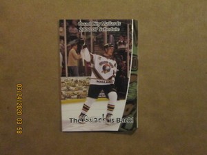 UHL Quad City Mallards Vintage Defunct Circa 2006-07 Team Logo Pocket Schedule