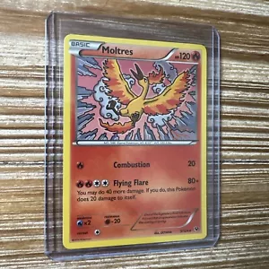 Pokémon Card Moltres Fates Collide 9/124 Non Holo Rare 2016 LP-NM - Picture 1 of 2