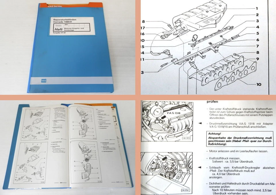 Guía de reparación VW Corrado 53i VR6 Motronic sistema de inyección ABV - Imagen 1 de 1