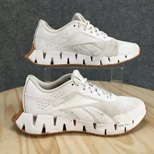 Reebok Shoes Womens 7.5 Zig Dynamica STR Running Sneakers White Mesh Lace Up Low - Picture 1 of 17