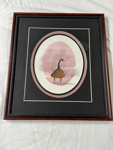 Goose Print Pencil Numbered 696/1000 and Signed By P. Buckley Moss 1988 Framed - Picture 1 of 10