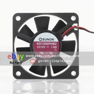 KD1206PHB2 DC12V 0.16A 1.9W 6015 60x60x15mm 6cm 2Wire Axial Original Cooling Fan - Picture 1 of 4