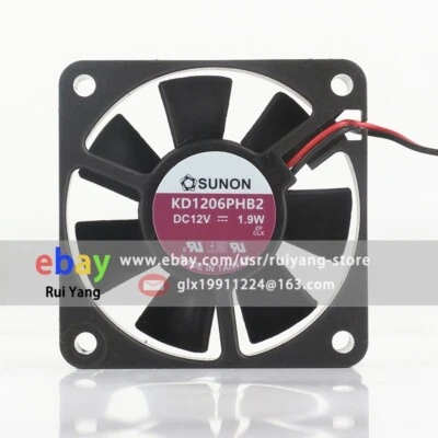 KD1206PHB2 DC12V 0.16A 1.9W 6015 60x60x15mm 6cm 2Wire Axial Original Cooling Fan - Image 1 of 4
