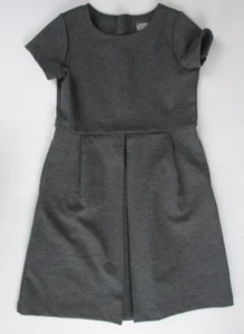 LANDS END Gray School Uniform Short Sleeve Dress Girls 7 NEW - Picture 1 of 5