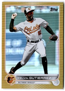2022 Topps Update Gold Foil #US319 Kelvin Gutierrez  Baltimore Orioles