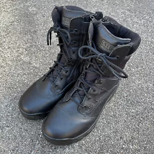 511 Storm Tactical Atac Boots Men's 10 Side Zip Combat Waterproof Black Leather - Picture 1 of 8