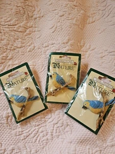 Three Bluebird Craft Pieces Resin Bird Figures for Crafting FREE US SHIPPING  - Picture 1 of 8