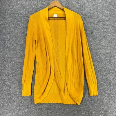 Cárdigan A New Day Mujer S Pequeño Naranja Tejido Frente Abierto Manga Larga Informal Foto 1 de 4