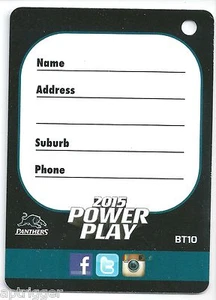 2015 NRL Power Play BAG TAG (BT10) Panthers - Picture 1 of 1