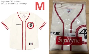 Supreme 40 Acres Twill Baseball Jersey Natural SIZE MIDIUM "NEW" - Picture 1 of 5