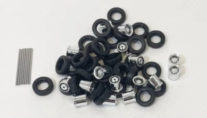 Juego de ruedas traseras cromadas HO 1:87 Promotex 5533 perfil bajo 8 ejes 11,57 mm diámetro - Imagen 1 de 1