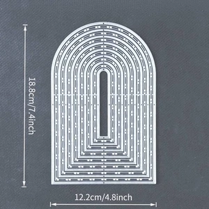 15 Layered Arch Shaped Meta Cutting Dies Craft  up to 18.8cms  x 12.20cm NEW - Picture 1 of 1