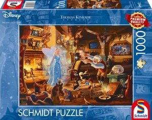 Schmidt Spiele 57526 Thomas Kinkade, Disney, Geppetto's Pinocchio, puzzle da 100 - Foto 1 di 2