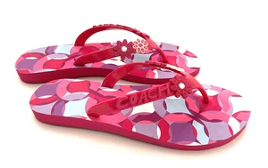 Coach Kerrie Jelly rosa Blumen Damen-Flip-Flops Größe 6B neu im Karton - Bild 1 von 7