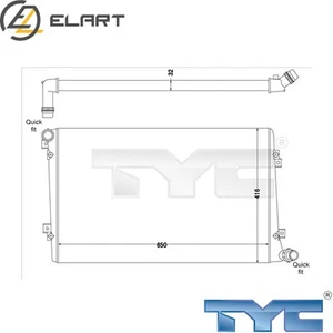 RADIATOR ENGINE COOLING 737-0063-R FOR VW CADDY/III/MPV/Box/Body/MPV GOLF EOS - Picture 1 of 8