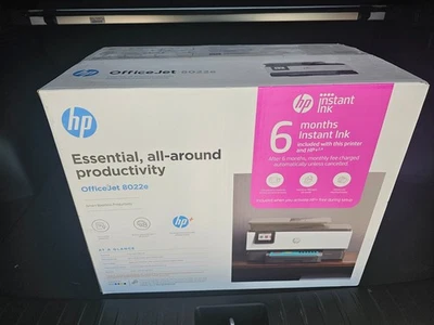 HP OfficeJet 8022e NIB Wireless Inkjet Color AIO, Printer, Print Copy Scan Fax - Image 1 of 4