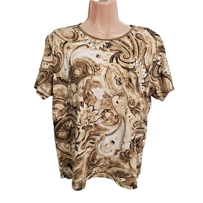 JM Collection Casual Everyday Top Tee Women Size XL Cotton - Image 1 of 4