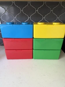 6 Vintage Chubs Stackables Baby Wipe Storage Containers Boxes Lego - Picture 1 of 8
